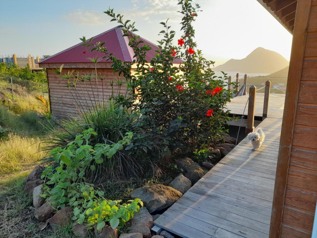 Ti Kaz Anoli Cottage En Bois Avec Vue Sur La Baie Terre-de-Bas Luaran gambar