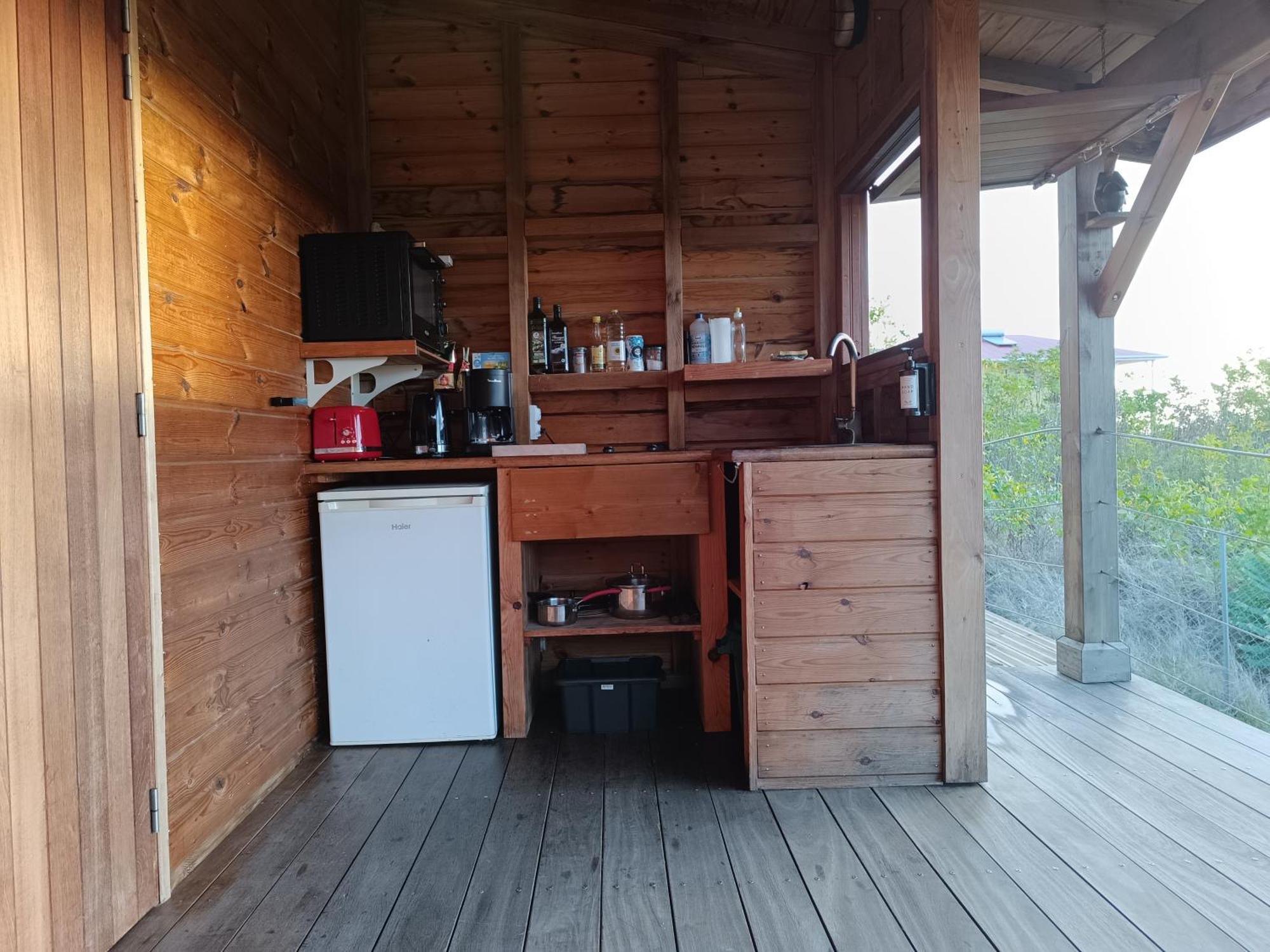 Ti Kaz Anoli Cottage En Bois Avec Vue Sur La Baie Terre-de-Bas Luaran gambar